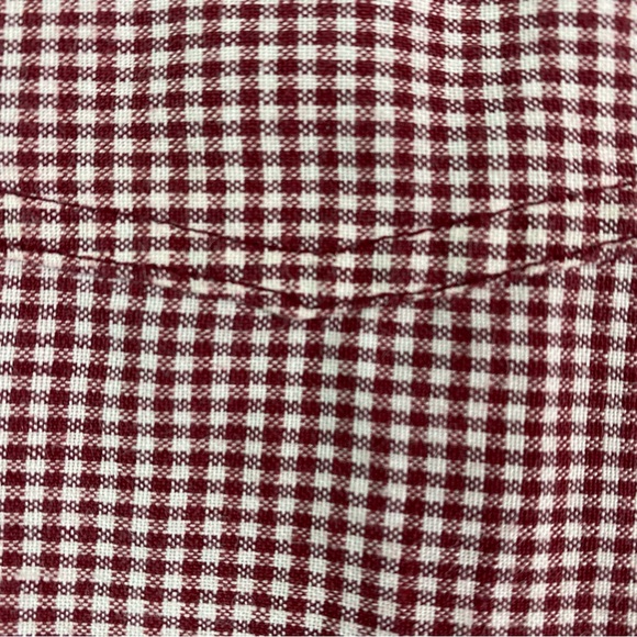 Vintage Wrangler Blues Red White Check Plaid Star Button Up Long Sleeve Shirt Sm - Picture 7 of 7